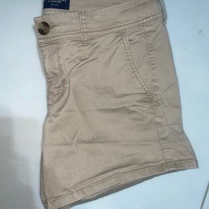 American Eagle Khaki Midi Shorts